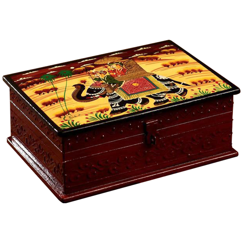 Шкатулка Maharaja Rides Elephant Box Коричневый Мульти Шкатулка Maharaja Rides Elephant Box Коричневый Мульти во Владивостоке | Loft Concept