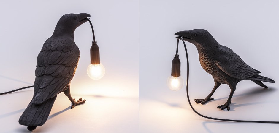 Настольная лампа Bird Lamp Black Waiting Настольная лампа Bird Lamp Black Waiting - Loft-Concept во Владивостоке