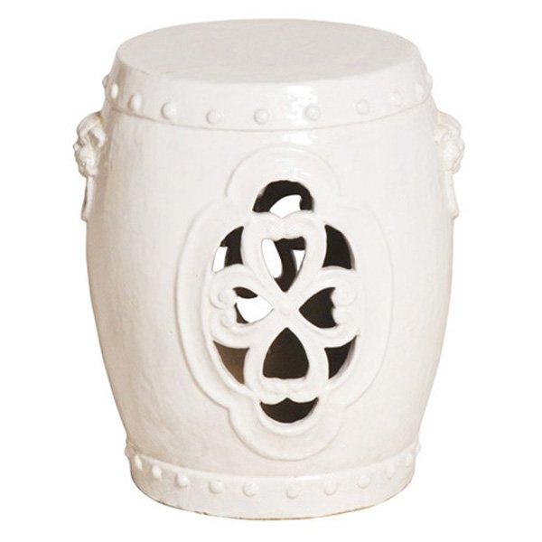 Керамический табурет Clover Garden Stool - White Белый Керамический табурет Clover Garden Stool - White Белый во Владивостоке | Loft Concept