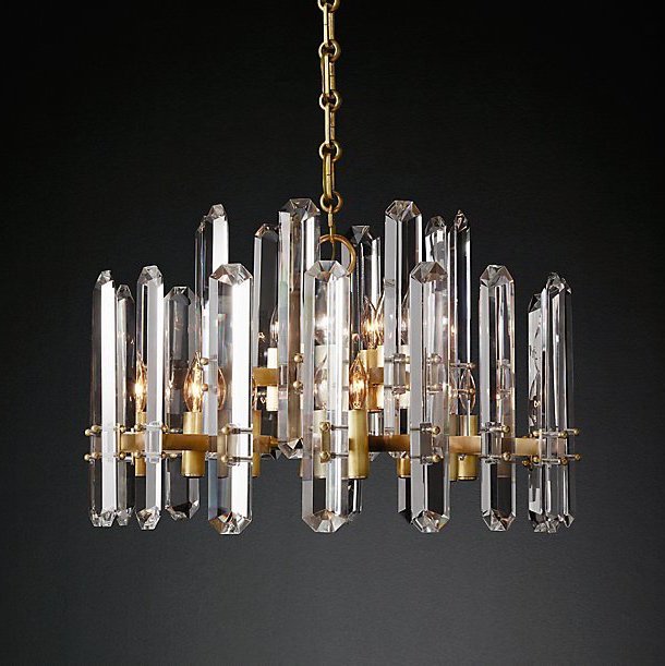 Люстра Restoration Hardware BONNINGTON Chandelier Латунь Прозрачное Стекло Люстра Restoration Hardware BONNINGTON Chandelier Латунь Прозрачное Стекло во Владивостоке | Loft Concept