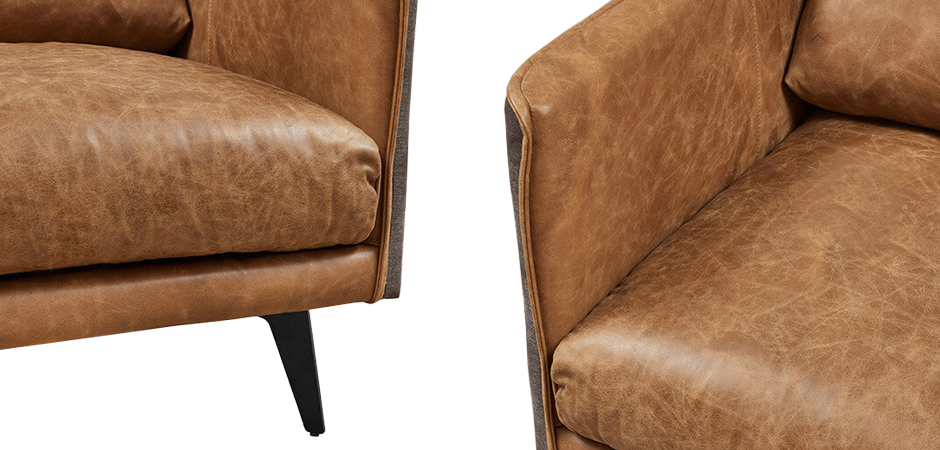 Кресло Caramel Leather & Textiles Armchair Кресло Caramel Leather & Textiles Armchair - Loft-Concept во Владивостоке