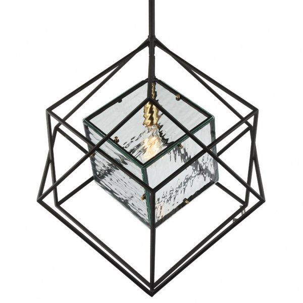 Люстра Glass Cub Pendant 61 Черный Люстра Glass Cub Pendant 61 Черный во Владивостоке | Loft Concept