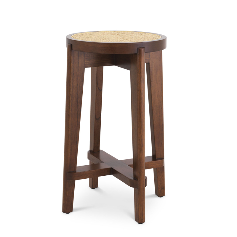 Полубарный стул Eichholtz Counter Stool Dareau brown Бежевый Коричневый Полубарный стул Eichholtz Counter Stool Dareau brown Бежевый Коричневый во Владивостоке | Loft Concept
