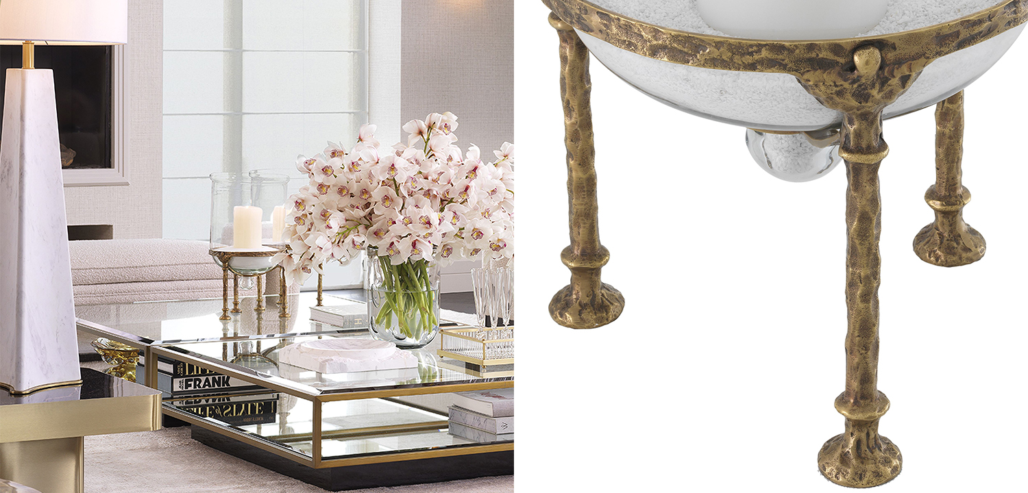 Подсвечник Eichholtz Hurricane Grace Brass - фото