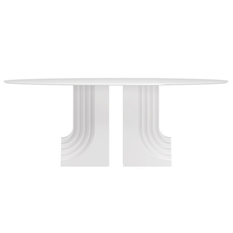 Обеденный стол Carlo Scarpa Oval Dining Table Белый Обеденный стол Carlo Scarpa Oval Dining Table Белый во Владивостоке | Loft Concept