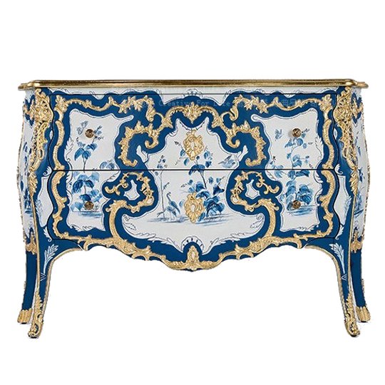 Комод в стиле рококо Rococo Casket Синий Комод в стиле рококо Rococo Casket Синий во Владивостоке | Loft Concept