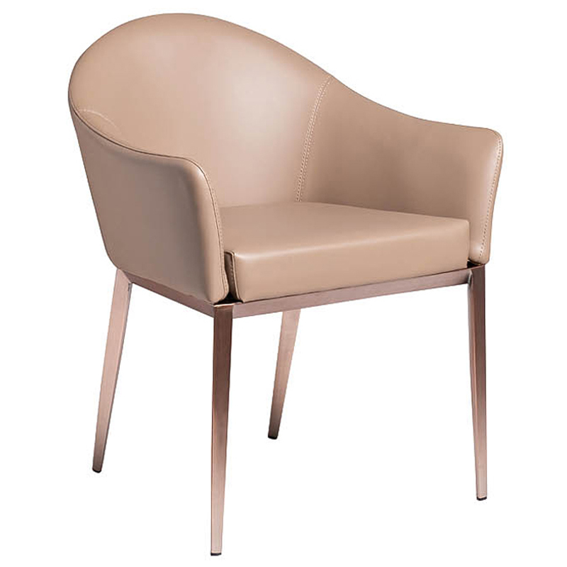 Стул Value Chair eco-leather Бежевый Медь Стул Value Chair eco-leather Бежевый Медь во Владивостоке | Loft Concept