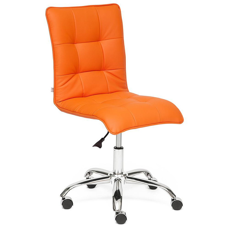 Кресло Deborah eco-leather orange Оранжевый Хром Кресло Deborah eco-leather orange Оранжевый Хром во Владивостоке | Loft Concept