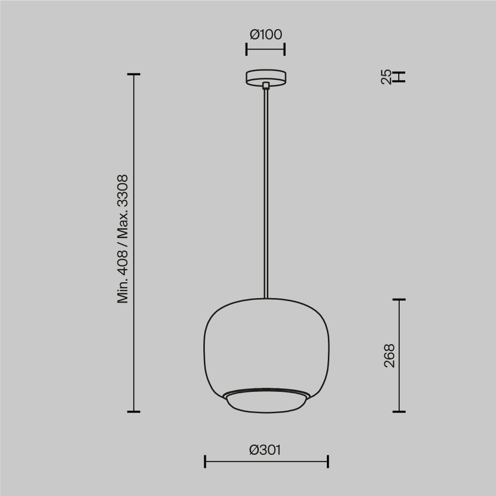 Подвесной светильник Brio Белый 3000К 20Вт во Владивостоке