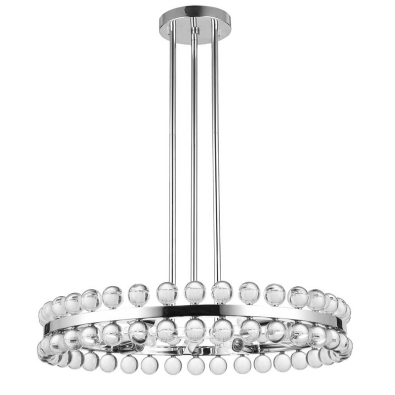 Sacramento Transparent Balls One Circle Chandelier Хром Прозрачный во Владивостоке | Loft Concept 