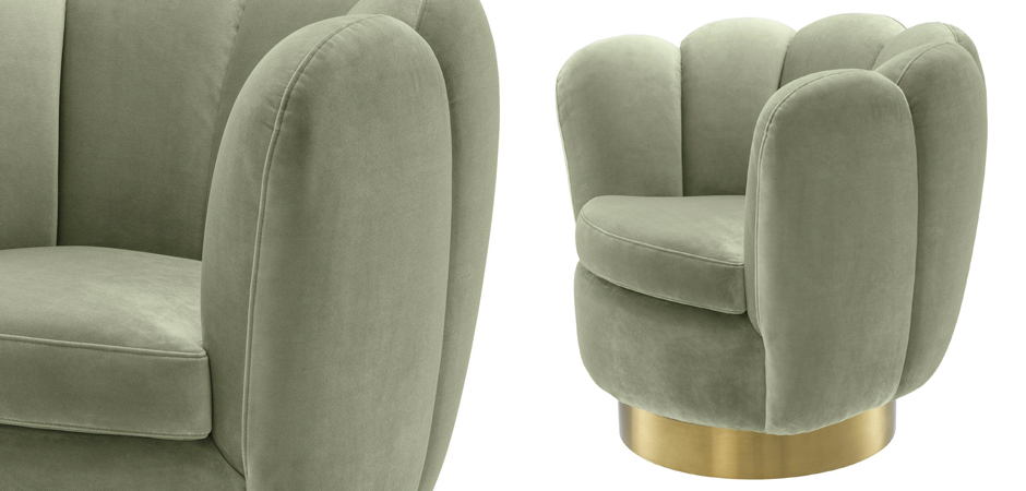 Кресло Eichholtz Swivel Chair Mirage pistache green Кресло Eichholtz Swivel Chair Mirage pistache green - Loft-Concept во Владивостоке