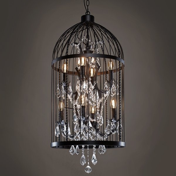 Люстра Steampunk Birdcage Chandelier 45 black Черный Люстра Steampunk Birdcage Chandelier 45 black Черный во Владивостоке | Loft Concept