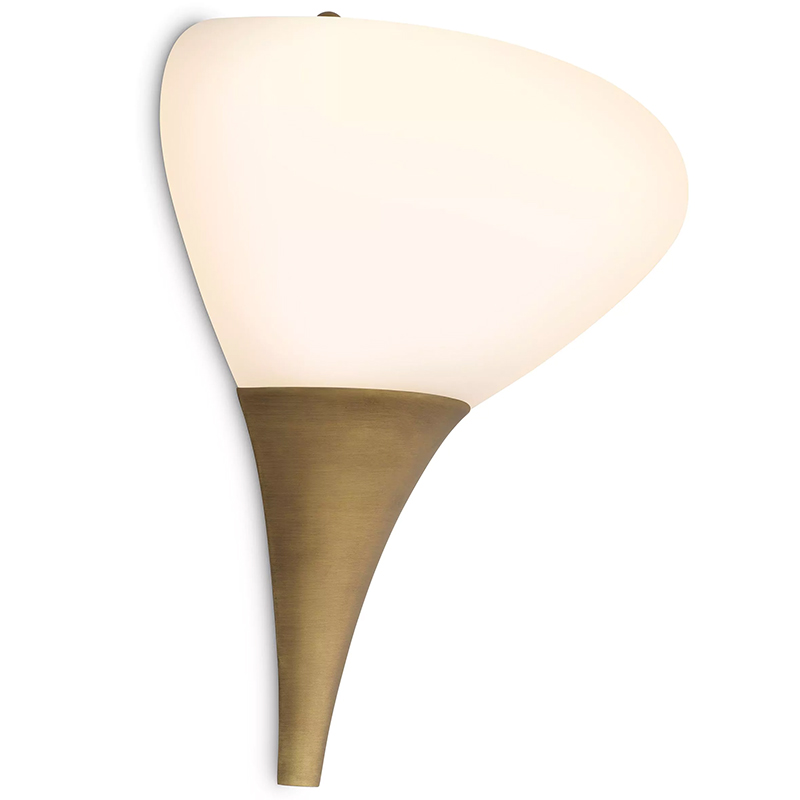 Бра Eichholtz Wall Lamp Duco Латунь Белый во Владивостоке | Loft Concept 