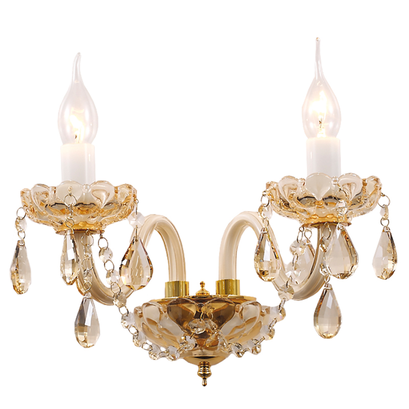 Бра Marcelon Sconce Double Глянцевое золото Золотой Шампань Бра Marcelon Sconce Double Глянцевое золото Золотой Шампань во Владивостоке | Loft Concept