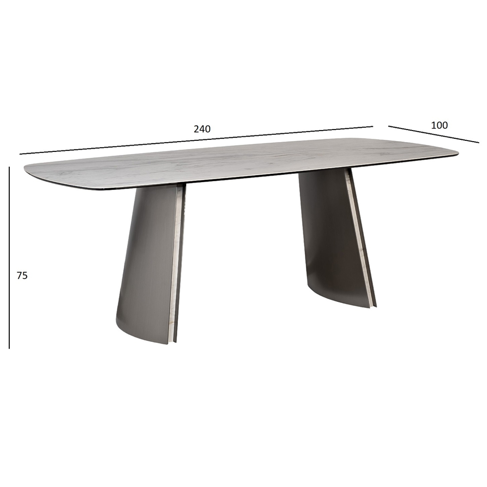 Стол обеденный прямоугольный керамический Ceramic Dining Table во Владивостоке