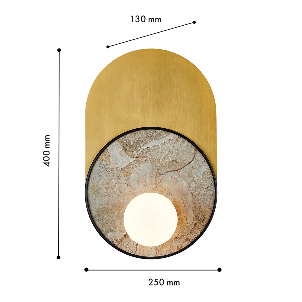 Бра с каменным диском в металлической раме Sandstone Painting во Владивостоке