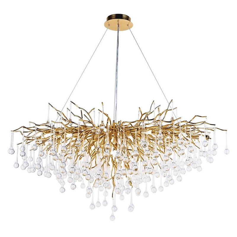 Люстра Большая Eucalyptus Gold Золотой во Владивостоке | Loft Concept 