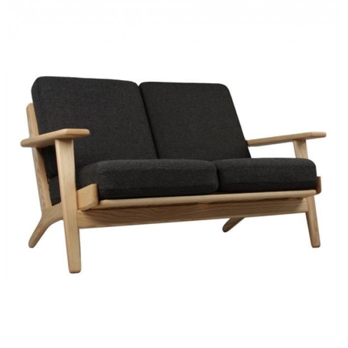 Диван Plank 2 Seats Черный Коричневый Диван Plank 2 Seats Черный Коричневый во Владивостоке | Loft Concept