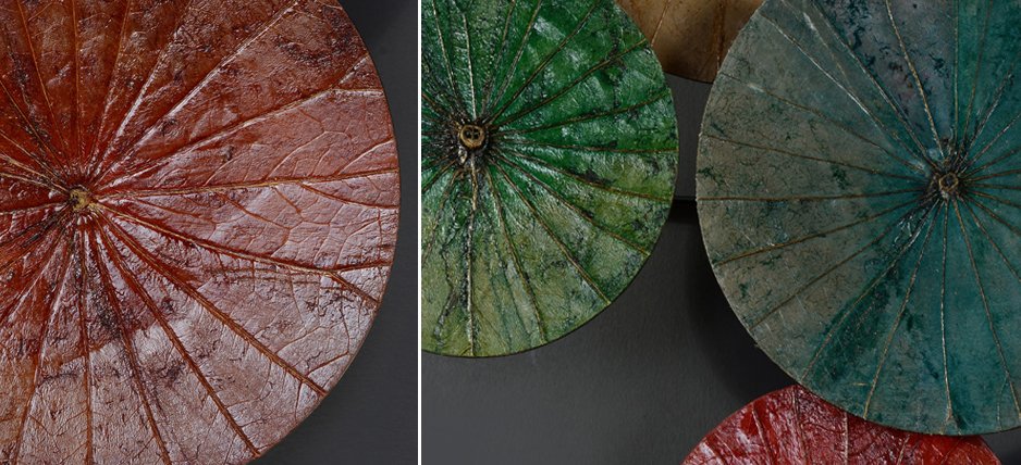 Арт-объект Disc wall art Lotus leaves - фото №2