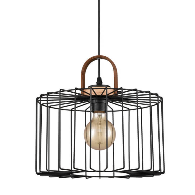 Подвесной светильник Cage Wire Color black D32 Черный Подвесной светильник Cage Wire Color black D32 Черный во Владивостоке | Loft Concept