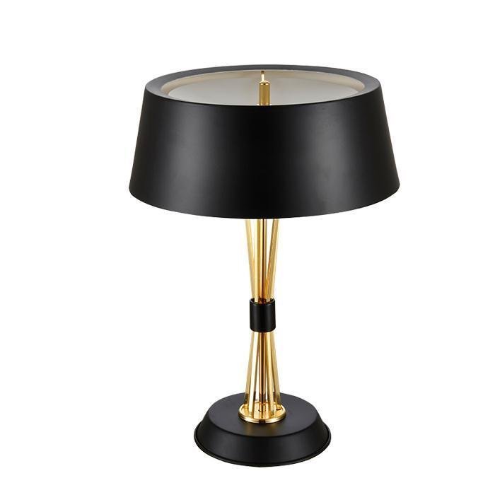 Настольная лампа MILES TABLE LAMP Delightful Глянцевое золото Черный Белый Настольная лампа MILES TABLE LAMP Delightful Глянцевое золото Черный Белый во Владивостоке | Loft Concept