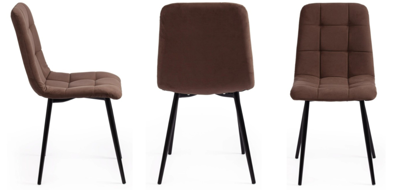 Стул Nancy Velour Brown Chair - фото