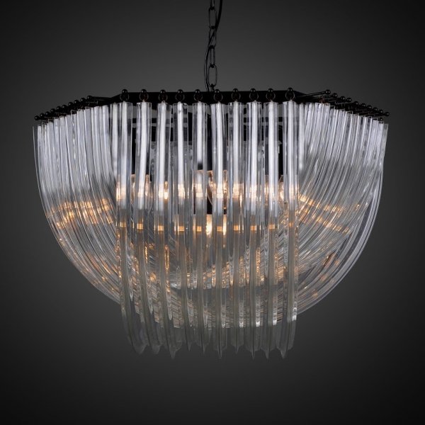 Люстра Retro Frozen Glass Chandelier 66 Черный Люстра Retro Frozen Glass Chandelier 66 Черный во Владивостоке | Loft Concept