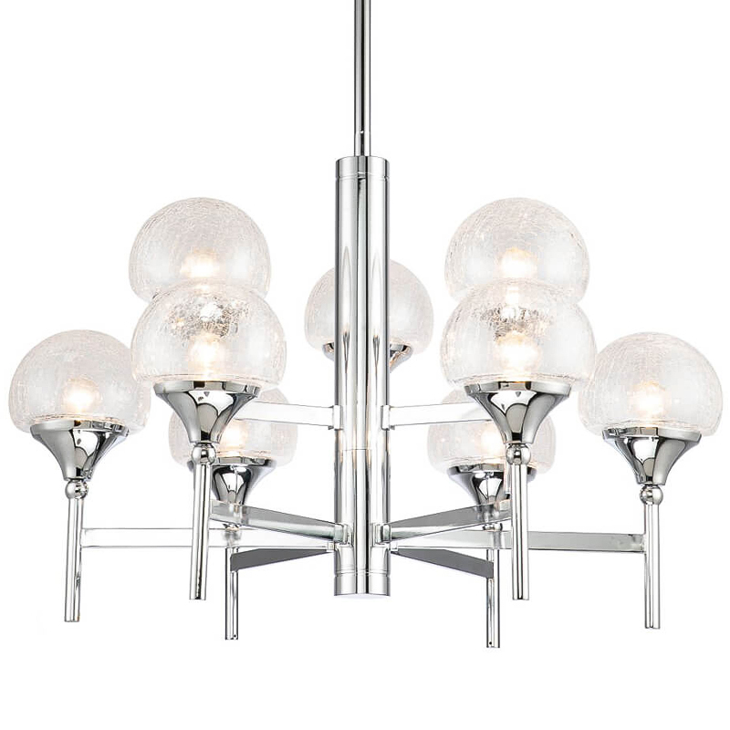 Люстра Lluis Chandelier 9 Хром Прозрачный Люстра Lluis Chandelier 9 Хром Прозрачный во Владивостоке | Loft Concept