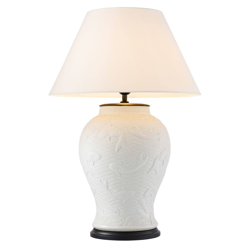 Настольная лампа Eichholtz Table Lamp Dupoint Белый Черный во Владивостоке | Loft Concept 