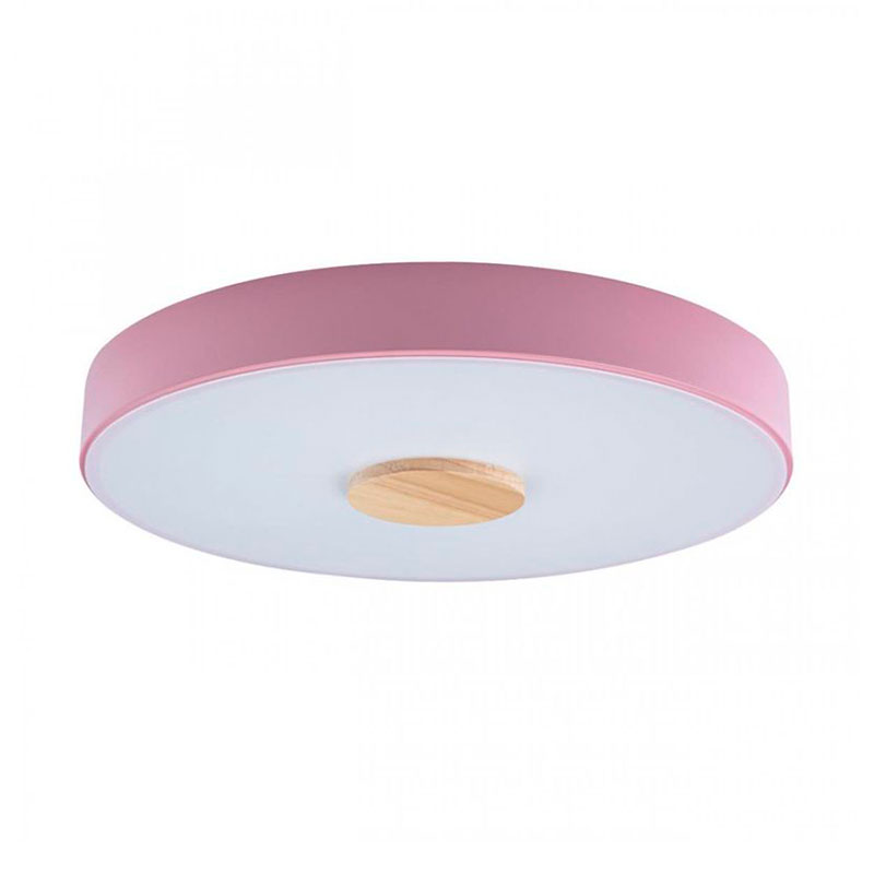 Потолочный светильник Wooden Wheels Pink диаметр 40 Белый Розовый пастельный Древесина Потолочный светильник Wooden Wheels Pink диаметр 40 Белый Розовый пастельный Древесина во Владивостоке | Loft Concept