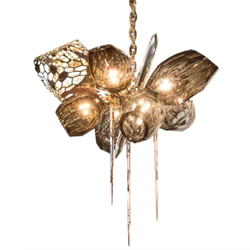 Люстра Britannica Chandelier Oval Barlas Baylar Бронза Янтарный Серый Люстра Britannica Chandelier Oval Barlas Baylar Бронза Янтарный Серый во Владивостоке | Loft Concept