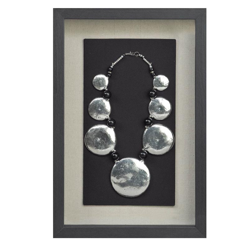 Панно Necklace Wall Accessory III Черный Серебряный Панно Necklace Wall Accessory III Черный Серебряный во Владивостоке | Loft Concept