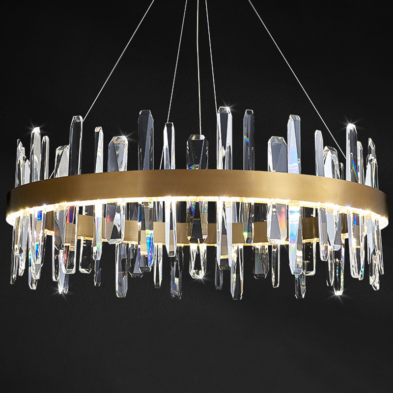 Люстра Gertrudis Chandelier circle Латунь Прозрачный Люстра Gertrudis Chandelier circle Латунь Прозрачный во Владивостоке | Loft Concept