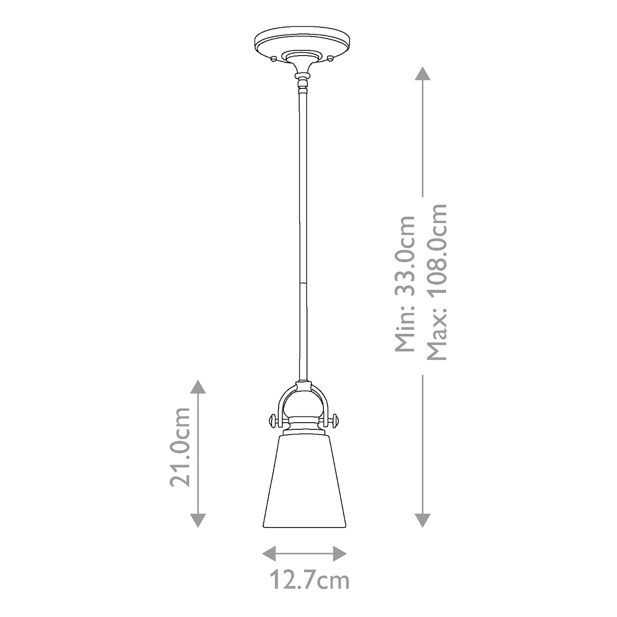 Подвесной светильник бронзового цвета с матовым стеклянным плафоном в форме конуса Hinkley во Владивостоке
