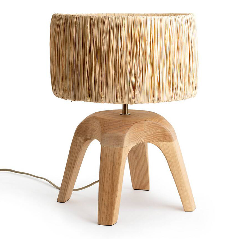 Настольная лампа Sander Wicker 4 legs Древесина Настольная лампа Sander Wicker 4 legs Древесина во Владивостоке | Loft Concept
