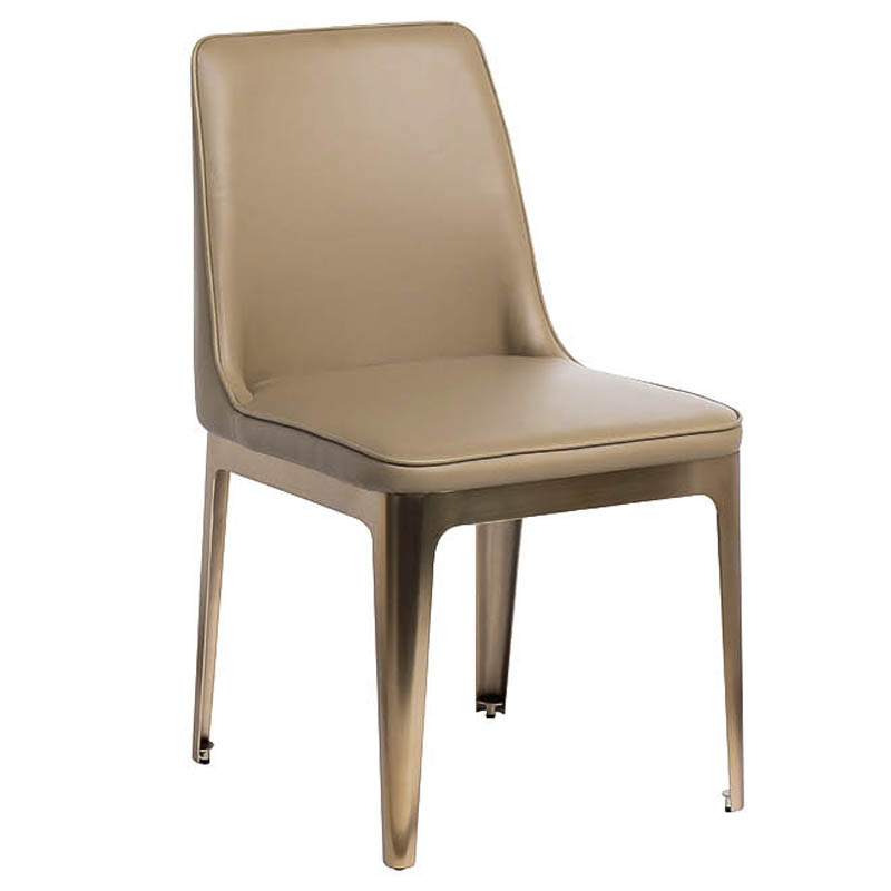 Стул Vohaul Chair beige Бежевый Медь Стул Vohaul Chair beige Бежевый Медь во Владивостоке | Loft Concept