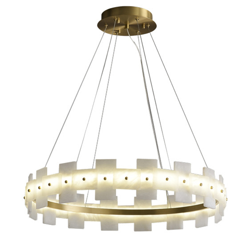 Дизайнерская светодиодная люстра с пластинами из натурального мрамора Marble Plates Chandelier Золотой Белый Мрамор Bianco Дизайнерская светодиодная люстра с пластинами из натурального мрамора Marble Plates Chandelier Золотой Белый Мрамор Bianco во Владивостоке | Loft Concept