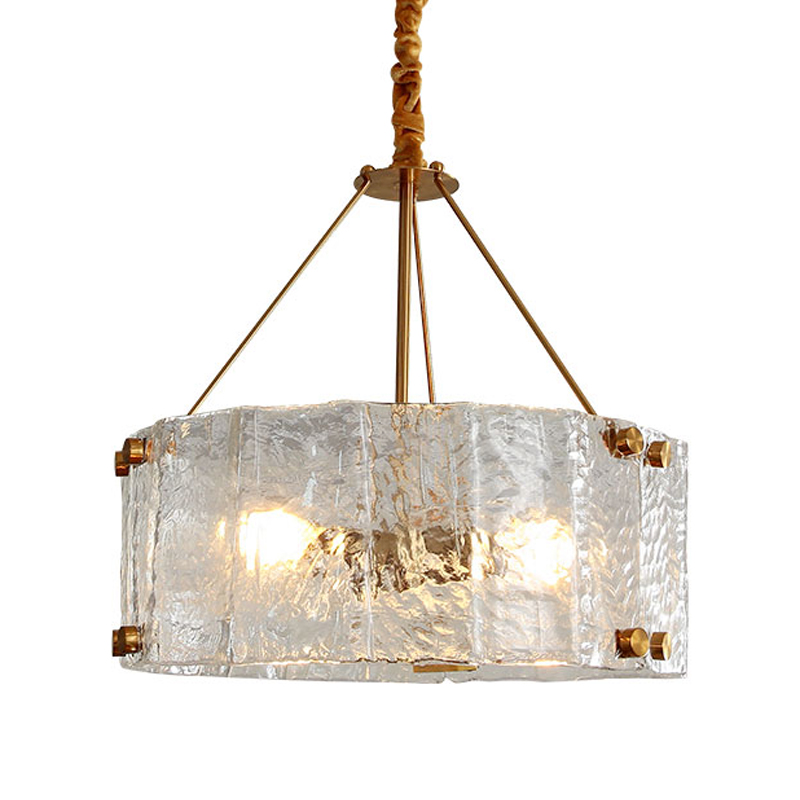 Люстра Portsmouth Glass Chandelier Латунь Прозрачный Люстра Portsmouth Glass Chandelier Латунь Прозрачный во Владивостоке | Loft Concept