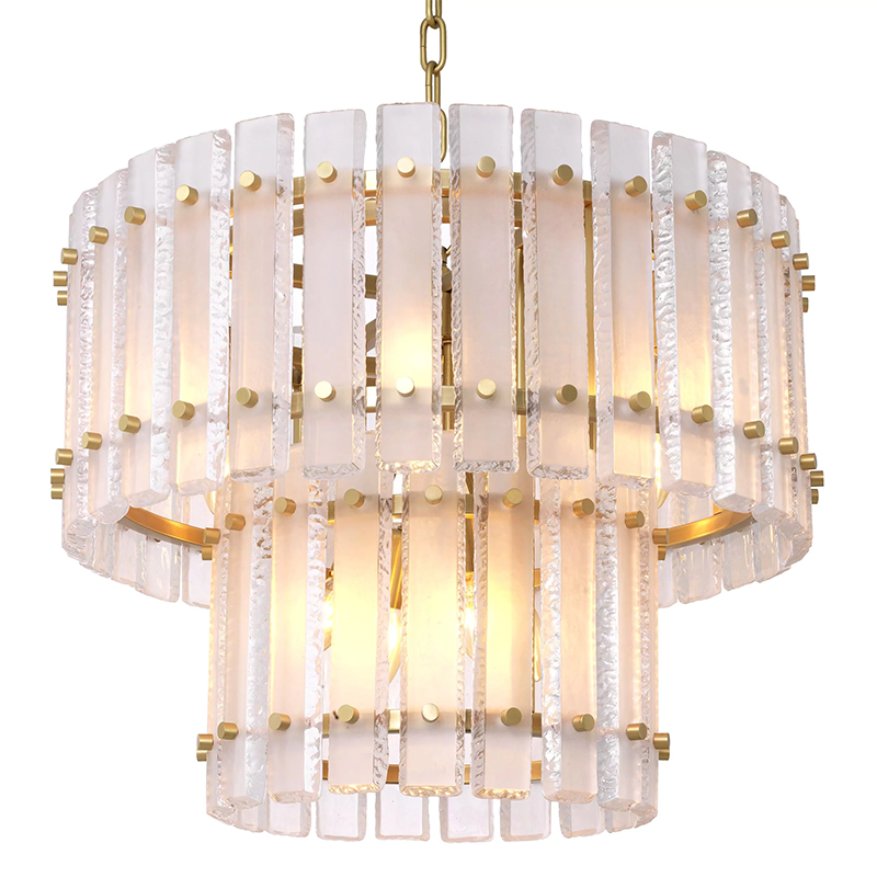 Люстра Eichholtz Chandelier Blason Латунь Прозрачный во Владивостоке | Loft Concept 