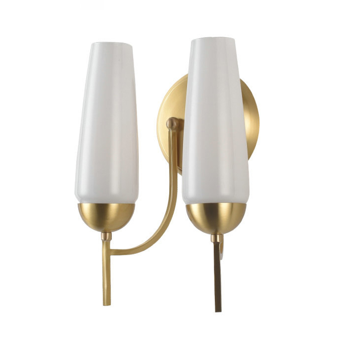 Бра American Candle Wall Lamp two Латунь Белый во Владивостоке | Loft Concept 