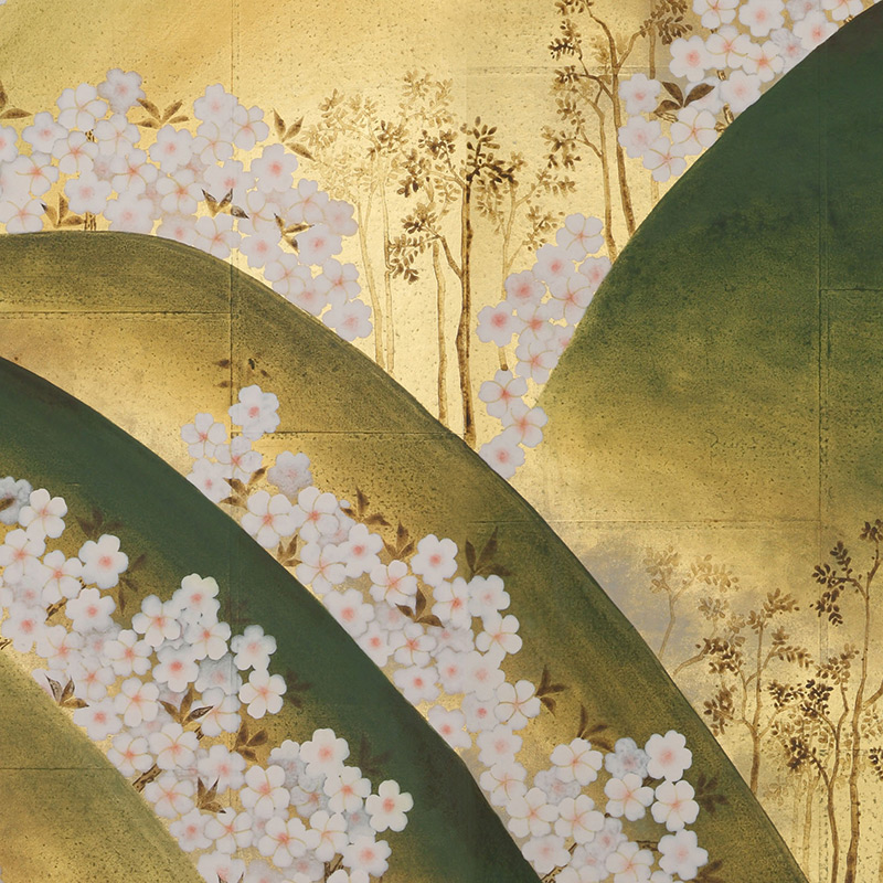 Обои ручная роспись Kiso Mountains Special Colourway on Deep Rich Gold gilded tea paper Обои ручная роспись Kiso Mountains Special Colourway on Deep Rich Gold gilded tea paper во Владивостоке | Loft Concept