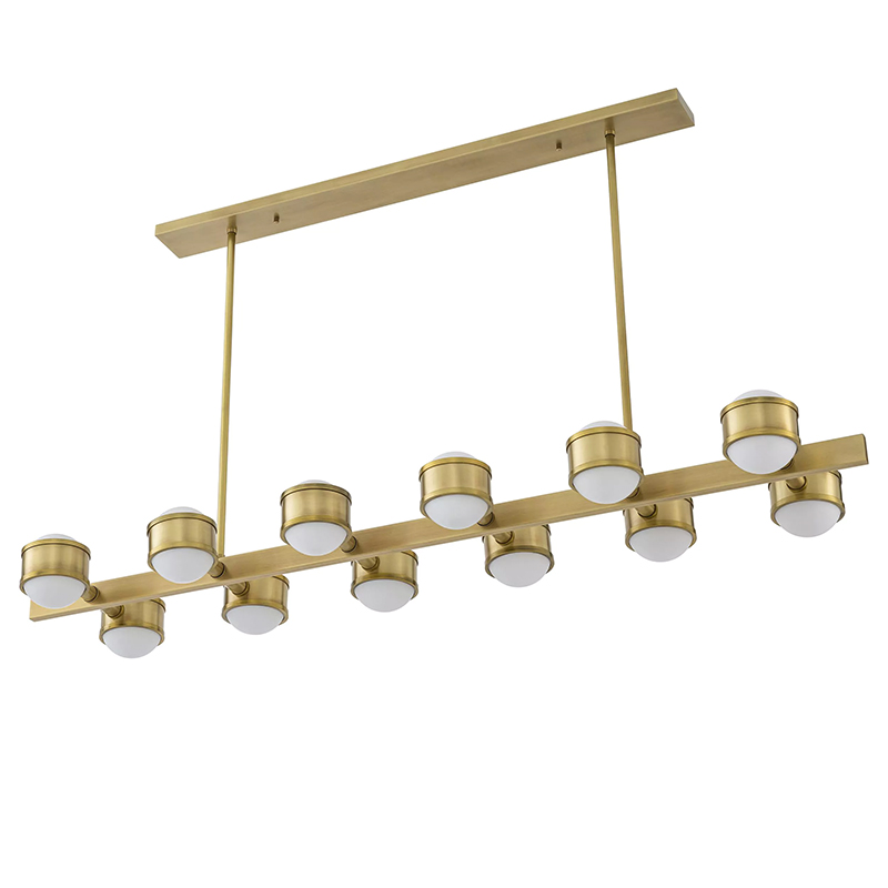 Люстра Eichholtz Chandelier Aldo Brass Латунь Белый Люстра Eichholtz Chandelier Aldo Brass Латунь Белый во Владивостоке | Loft Concept