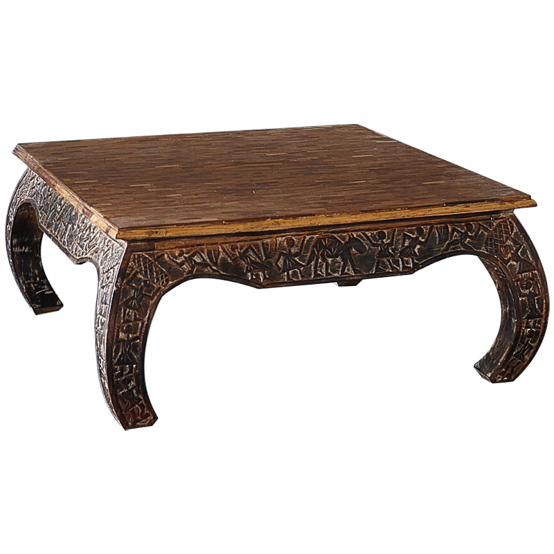 Кофейный стол из массива тропического дерева Aalia Grey mango Coffee Table Коричневый Кофейный стол из массива тропического дерева Aalia Grey mango Coffee Table Коричневый во Владивостоке | Loft Concept