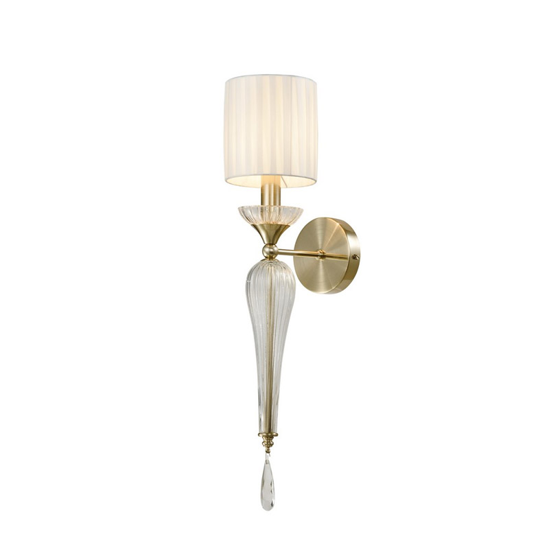 Бра Torch Brass с Абажуром Белый Латунь во Владивостоке | Loft Concept 
