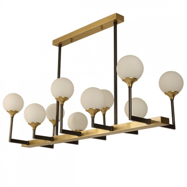 Люстра Ball Valley Chandelier 10 Белый Латунь Люстра Ball Valley Chandelier 10 Белый Латунь во Владивостоке | Loft Concept
