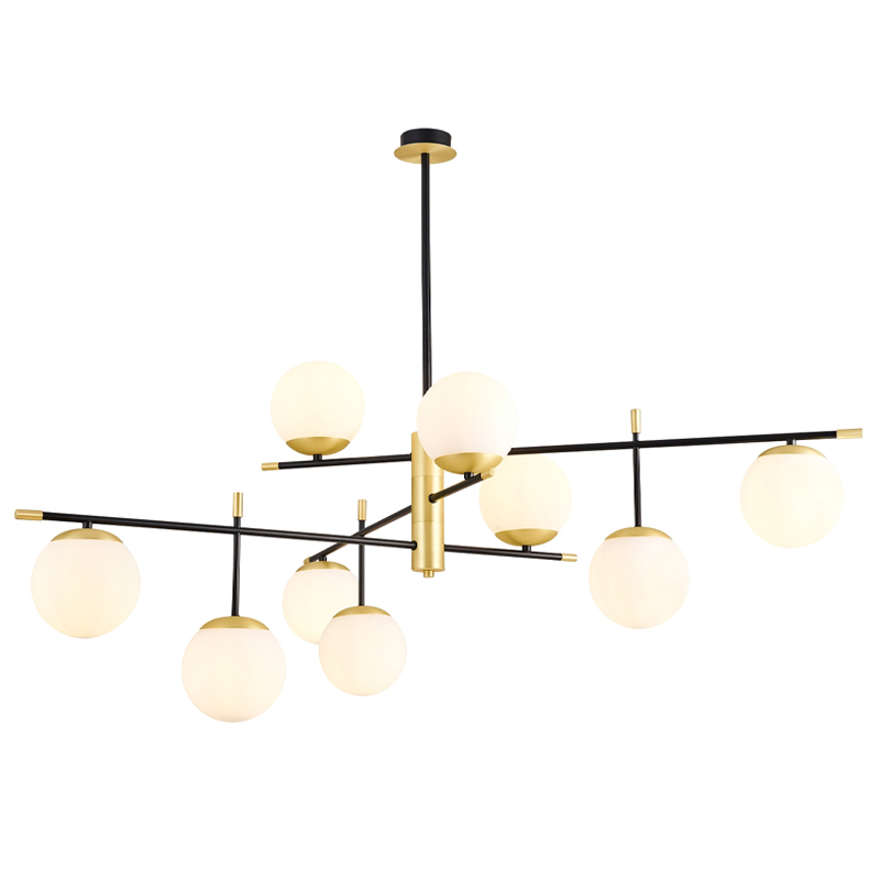 Люстра Черная с Золотом Spike Balls Hanging 9 Lamp Белый Золотой Черный Люстра Черная с Золотом Spike Balls Hanging 9 Lamp Белый Золотой Черный во Владивостоке | Loft Concept
