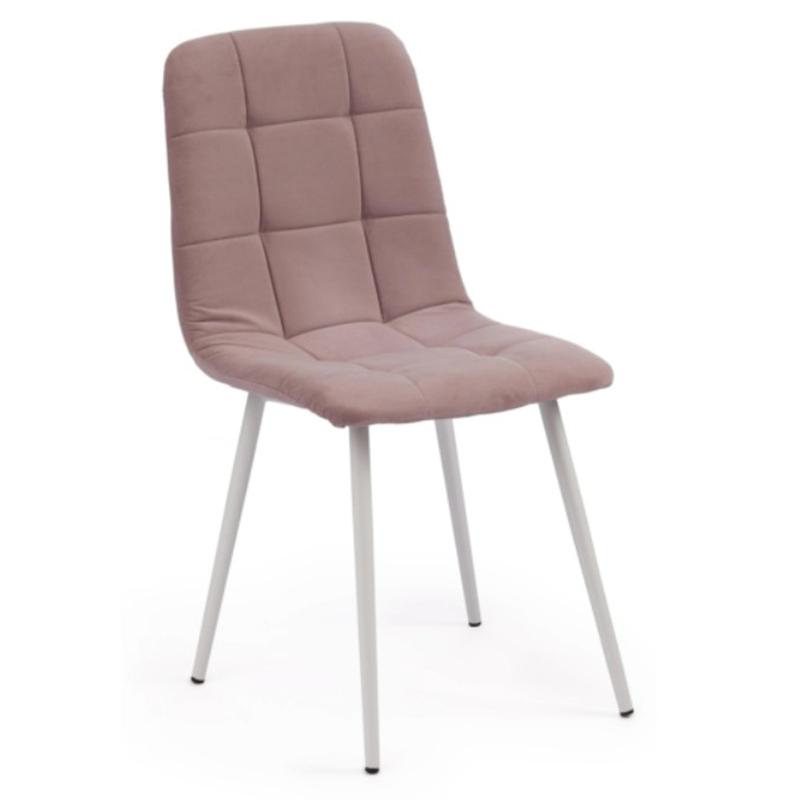 Стул Nancy Velour Smoky Rose Chair Дымчатая Роза Белый во Владивостоке | Loft Concept 
