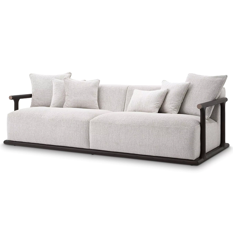 Диван Eichholtz Sofa Libero Светло-серый Коричневый Диван Eichholtz Sofa Libero Светло-серый Коричневый во Владивостоке | Loft Concept