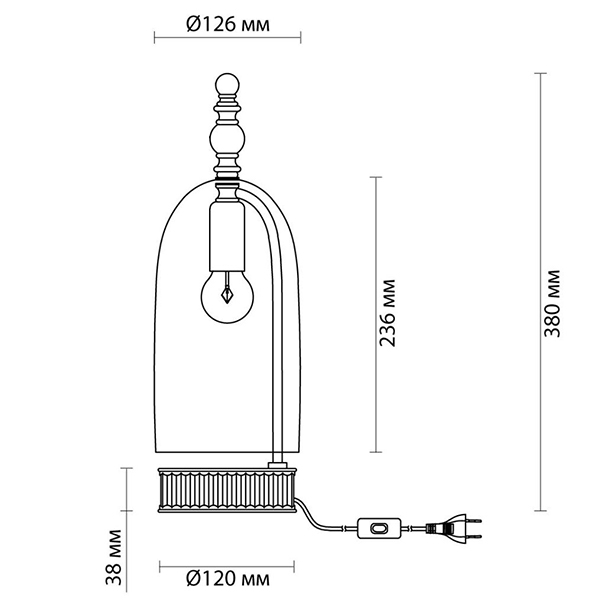 Настольная лампа Glass Dome Bronze Настольная лампа Glass Dome Bronze во Владивостоке
