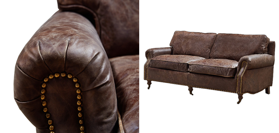 Диван RH CLASSIC LANCASTER Brown leather double Диван RH CLASSIC LANCASTER Brown leather double - Loft-Concept во Владивостоке
